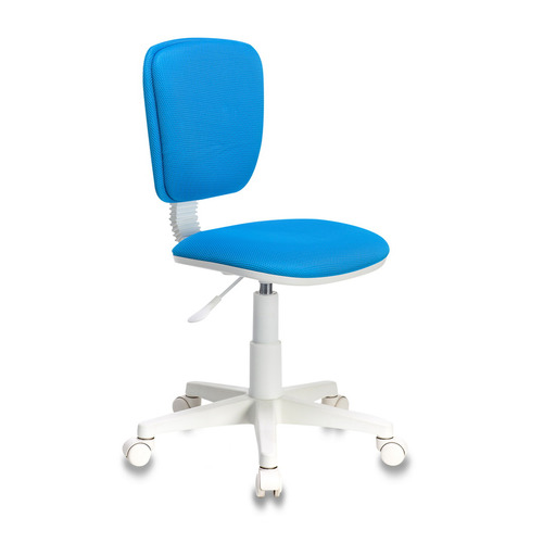 Кресло детское Бюрократ CH-W204NX, на колесиках, ткань, голубой [ch-w204nx/blue]