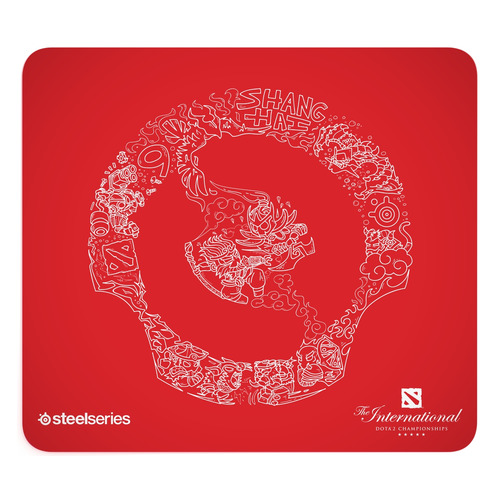 Коврик для мыши SteelSeries QcK Large Dota 2 Edition, рисунок/красный [63834]