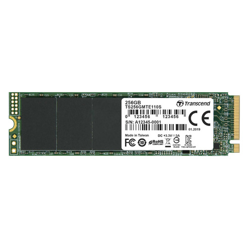 SSD накопитель Transcend TS256GMTE110S 256ГБ, M.2 2280, PCI-E x4, NVMe
