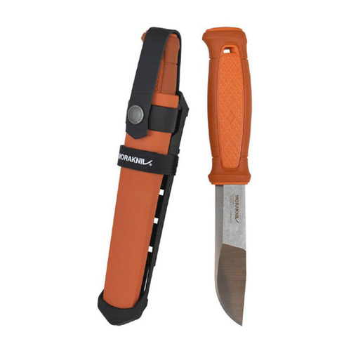 Нож MORAKNIV Kansbol Multi-mount, разделочный, 109мм, стальной, оранжевый/красный [13507]