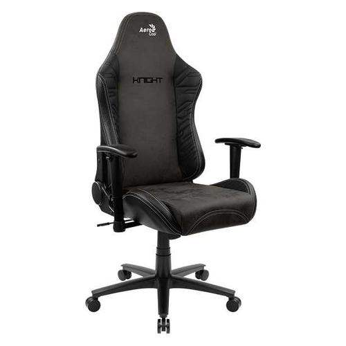 Кресло игровое Aerocool KNIGHT FUZE DUSK Iron Black, на колесиках, искусственная кожа/ткань, черный