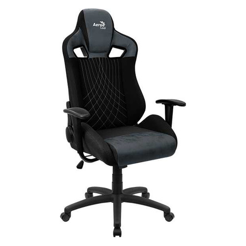 Кресло игровое Aerocool Earl Steel Blue, на колесиках, ткань, черный/синий