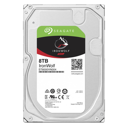 Жесткий диск Seagate Ironwolf ST8000VN004, 8ТБ, HDD, SATA III, 3.5"