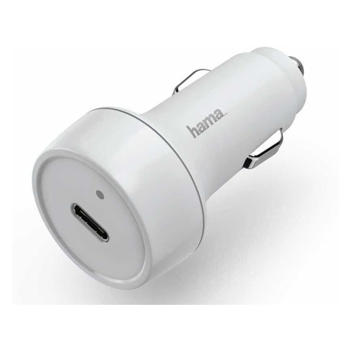 Автомобильное зарядное устройство HAMA H-183278, USB type-C, 3A, белый [00183278]