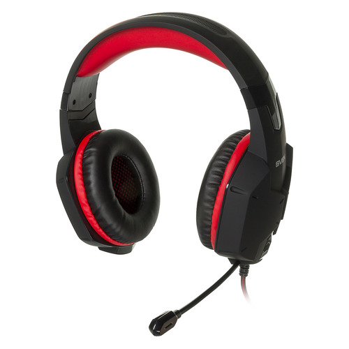 Гарнитура игровая Sven AP-G988MV, для компьютера, накладные, черный / красный [sv-014797]