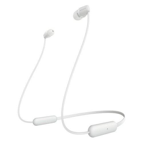 Гарнитура Sony WI-C200, Bluetooth, вкладыши, белый [wic200w.e]