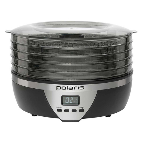 Сушилка для овощей и фруктов Polaris PFD 2605D, черный, 5 поддонов