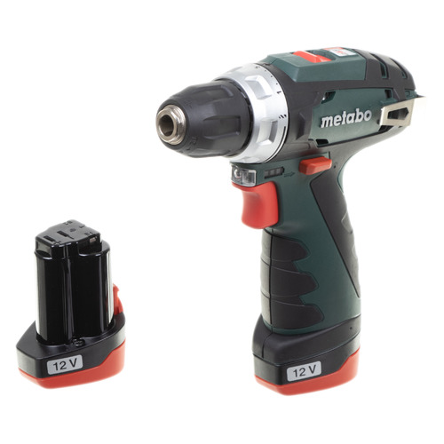 Дрель-шуруповерт METABO PowerMaxx BS 2Ач, с двумя аккумуляторами [600079550]