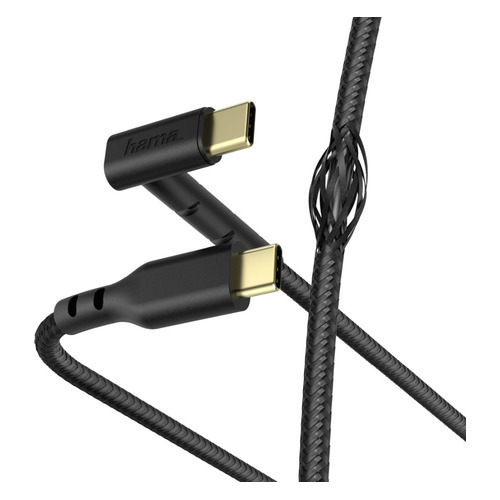 Кабель HAMA Stand, USB Type-C (m) - USB Type-C (m), 1.5м, в оплетке, 3A, черный [187214]