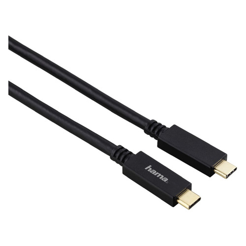 Кабель HAMA Gen2 E-Marker, USB Type-C (m) - USB Type-C (m), 1м, 5A, черный [135714]