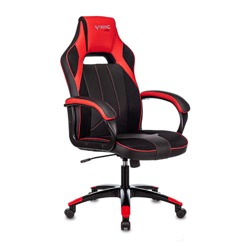 Кресло игровое ZOMBIE VIKING 2 AERO, на колесиках, текстиль/эко.кожа, красный/черный [viking 2 aero red]
