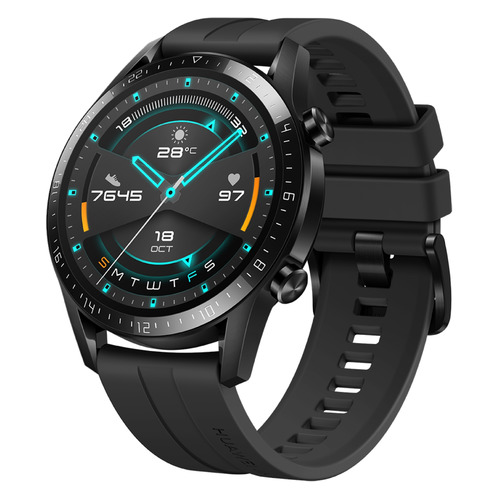 Смарт-часы Huawei Watch GT 2 Latona-B19S, 1.39", черный / черный [55024335]