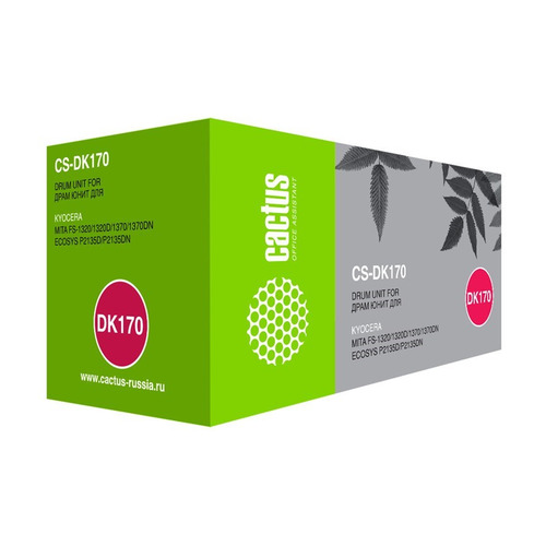 Блок фотобарабана Cactus CS-DK170R черный ч/б:100000стр. для Kyocera Ecosys M2035/ M2035dn/M2535 Kyo