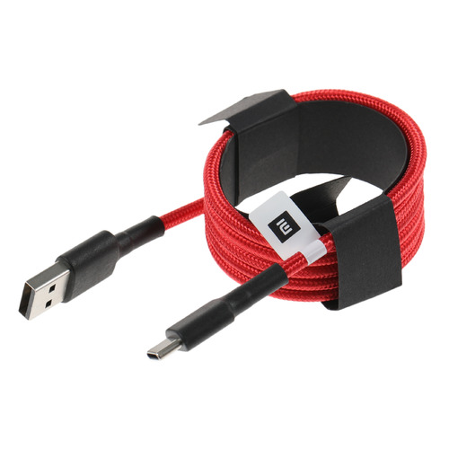 Кабель Xiaomi Mi Braided, USB Type-C (m) - USB (m), 1м, красный [sjv4110gl]