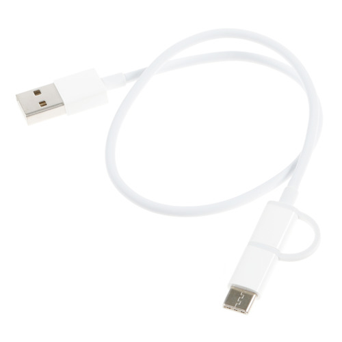 Кабель Xiaomi Mi 2-in-1, USB Type-C (m)/micro USB (m) - USB (m), 0.3м, белый [sjv4083ty]