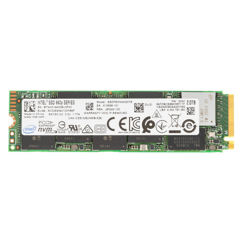 SSD накопитель Intel 660P SSDPEKNW020T8X1 2ТБ, M.2 2280, PCI-E x4, NVMe