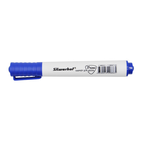 Упаковка маркеров для досок Silwerhof Prime, пулевидный пишущий наконечник, синий 12 шт./кор