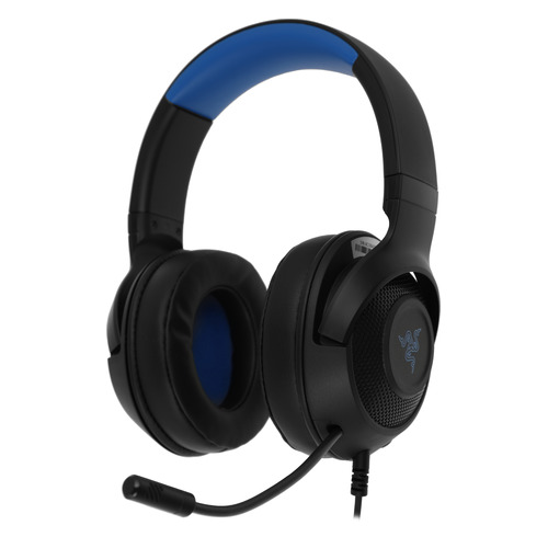 Гарнитура игровая Razer Kraken X, для компьютера и игровых консолей, мониторные, черный / синий [rz04-02890200-r3m1]