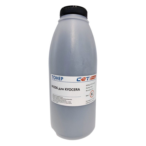 Тонер CET PK206, для Kyocera Ecosys M6030cdn/6035cidn/6530cdn/P6035cdn, черный, 100грамм, бутылка