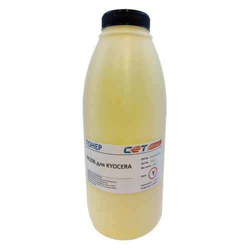 Тонер CET PK206, для Kyocera Ecosys M6030cdn/6035cidn/6530cdn/P6035cdn, желтый, 100грамм, бутылка
