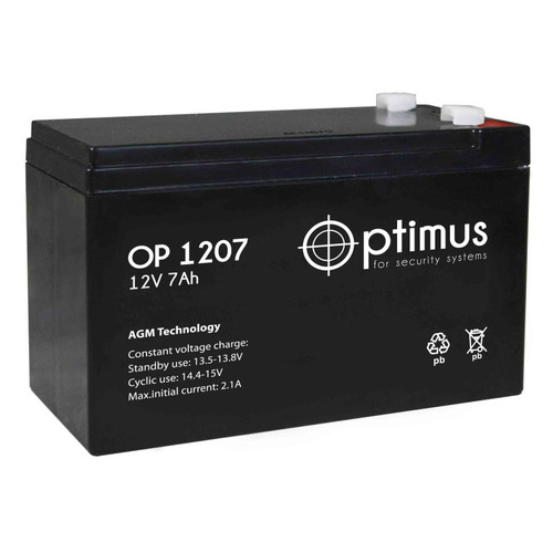 Аккумуляторная батарея для ИБП Optimus OP 1207 12В, 7Ач
