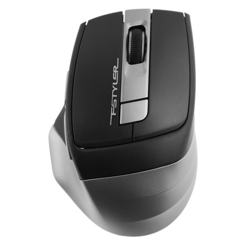 Мышь A4TECH Fstyler FG35, оптическая, беспроводная, USB, серый и черный