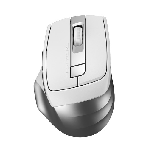 Мышь A4TECH Fstyler FG35, оптическая, беспроводная, USB, серебристый и белый