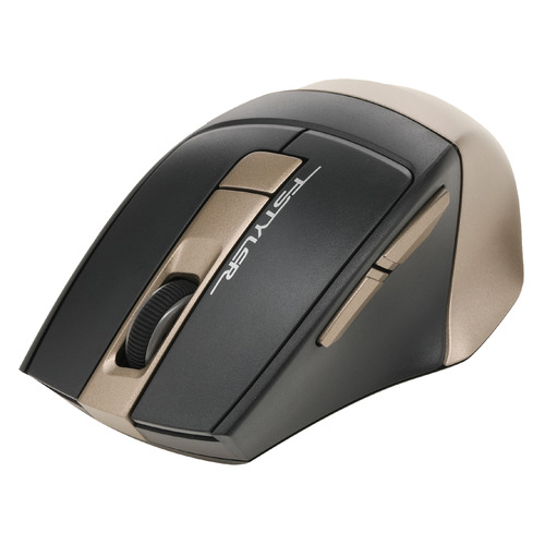 Мышь A4TECH Fstyler FG35, оптическая, беспроводная, USB, золотистый и черный