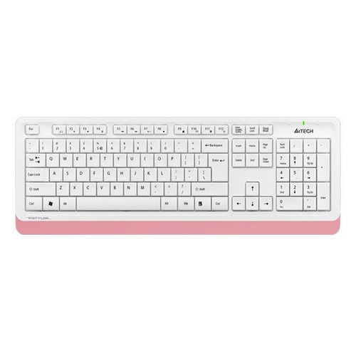 Клавиатура A4TECH Fstyler FK10, USB, белый розовый [fk10 pink]