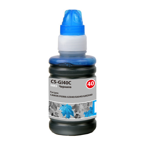 Чернила Cactus CS-GI40C, для Canon, 70мл, голубой