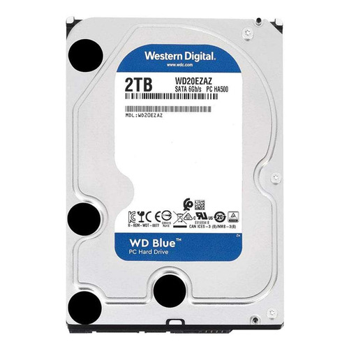 Жесткий диск WD Blue WD20EZAZ, 2ТБ, HDD, SATA III, 3.5"