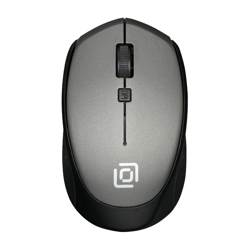 Мышь Oklick 488MW, оптическая, беспроводная, USB, черный и серый [1196571]