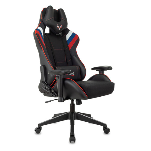 Кресло игровое ZOMBIE VIKING 4 AERO, на колесиках, текстиль/эко.кожа, белый/синий/красный/черный [viking 4 aero rus]