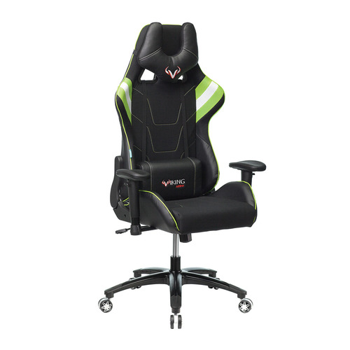 Кресло игровое ZOMBIE VIKING 4 AERO, на колесиках, текстиль/эко.кожа, салатовый/черный [viking 4 aero sd]