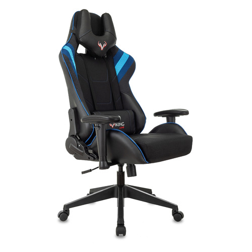 Кресло игровое ZOMBIE VIKING 4 AERO, на колесиках, текстиль/эко.кожа, синий/черный [viking 4 aero blue]