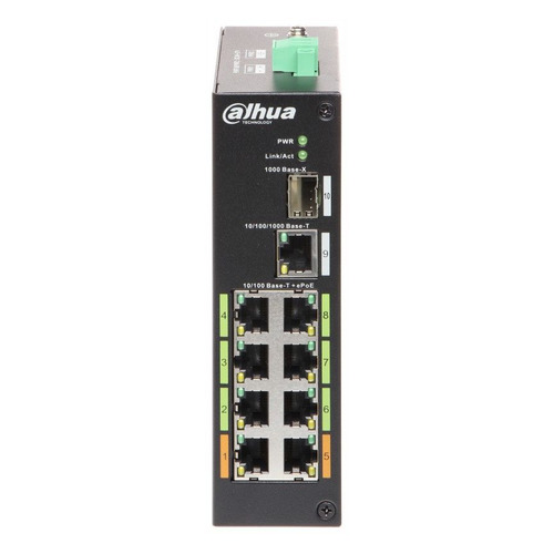 Коммутатор Dahua DH-LR2110-8ET-120 1x100Mb 8G 1SFP 6PoE+ 120W неуправляемый