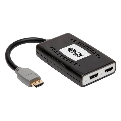 Сплиттер аудио-видео Tripp Lite B118-002-HDR-V2, HDMI (m) - 2хHDMI (f) , ver 2.0, 0.15м, ф/фильтр, черный/серый