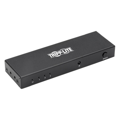 Переключатель аудио-видео Tripp Lite B119-003-UHD, 3xHDMI (f) - HDMI (f) , 1м, GOLD, ф/фильтр, черный