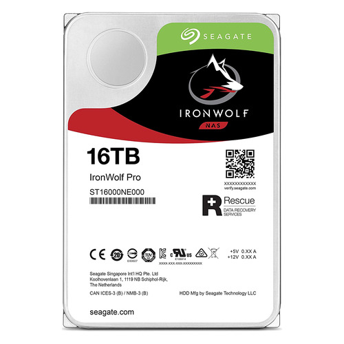 Жесткий диск Seagate Ironwolf Pro ST16000NE000, 16ТБ, HDD, SATA III, 3.5"