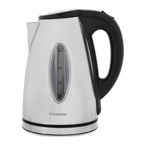 Чайник электрический StarWind SKS3001, 2200Вт, серебристый и черный
