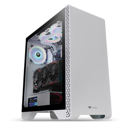 Корпус ATX Thermaltake S300 TG Snow, Midi-Tower, без БП, белый [ca-1p5-00m6wn-00]