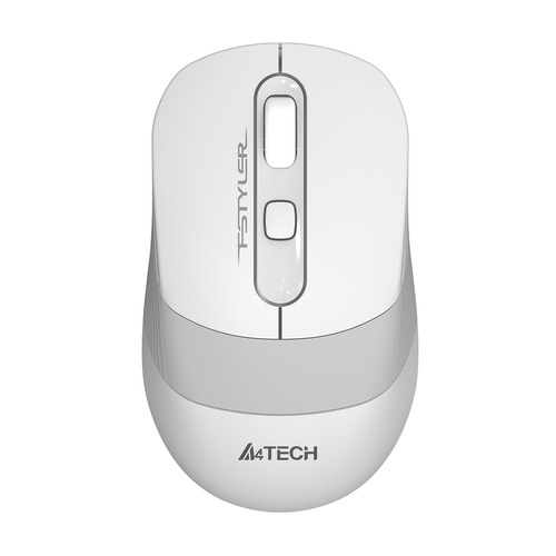 Мышь A4TECH Fstyler FG10S, оптическая, беспроводная, USB, белый и серый