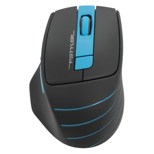 Мышь A4TECH Fstyler FG30S, оптическая, беспроводная, USB, серый и синий