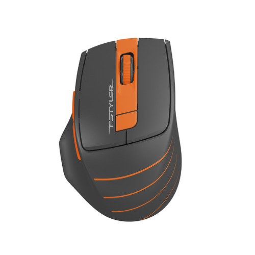 Мышь A4TECH Fstyler FG30S, оптическая, беспроводная, USB, серый и оранжевый