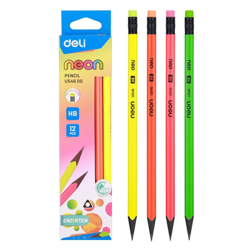 Карандаш Deli EU54600-1 EU54600-1, трехгранный, пластик, коробка, 1шт 12 шт./кор