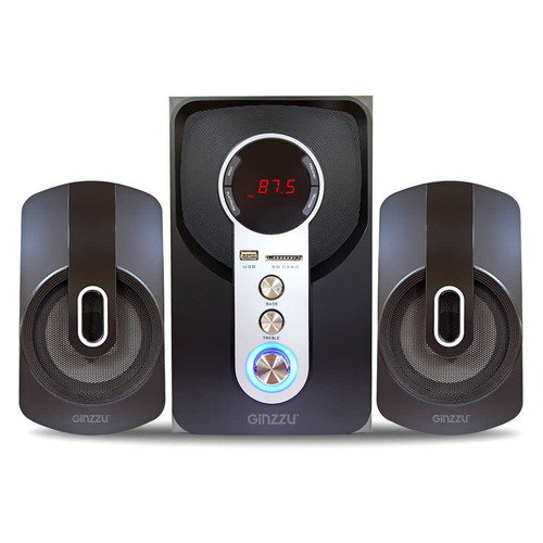 Колонки Bluetooth Ginzzu GM-405, 2.1, черный [00-00001152]