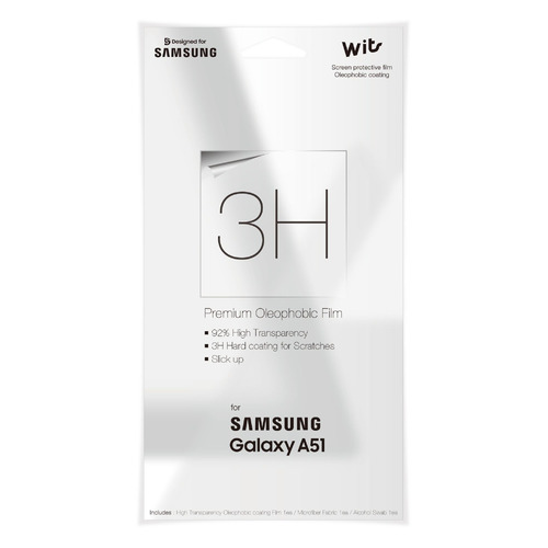Защитная пленка для экрана Samsung WITS для Samsung Galaxy A51 прозрачная, 1 шт [gp-tfa515wsatr]