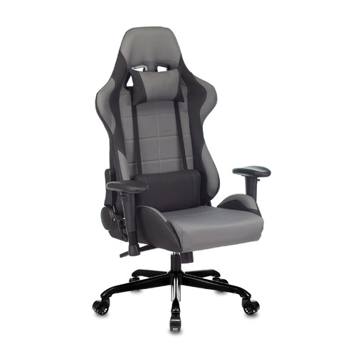 Кресло игровое ZOMBIE 771N, на колесиках, ткань, серый [771n/grey-bl]