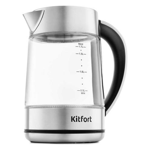 Чайник электрический KitFort KT-690, 2200Вт, прозрачный