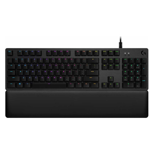 Клавиатура Logitech G513 Tactile (GX Brown switches), USB, c подставкой для запястий, черный [920-009329]